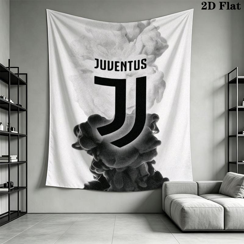 Juventus FC Wall Tapestry Aesthetic Wall Hanging Printed Fabric Blanket Decorative Tapestries for Bedroom Living Room Home Decor