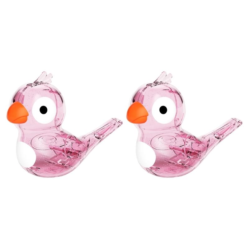 

2pcsColoured Drawing Water Bird Whistles For Kid Early Learning Educational Children Musical Instrument Bathtime Musical розовый