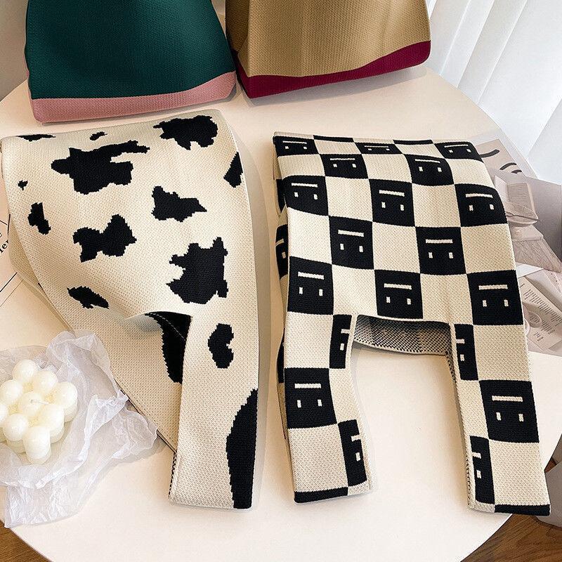 Сумка-тоут Женская вязаная шерстяная сумка-ведро Легкая сумка через плечо с баской — фото 5