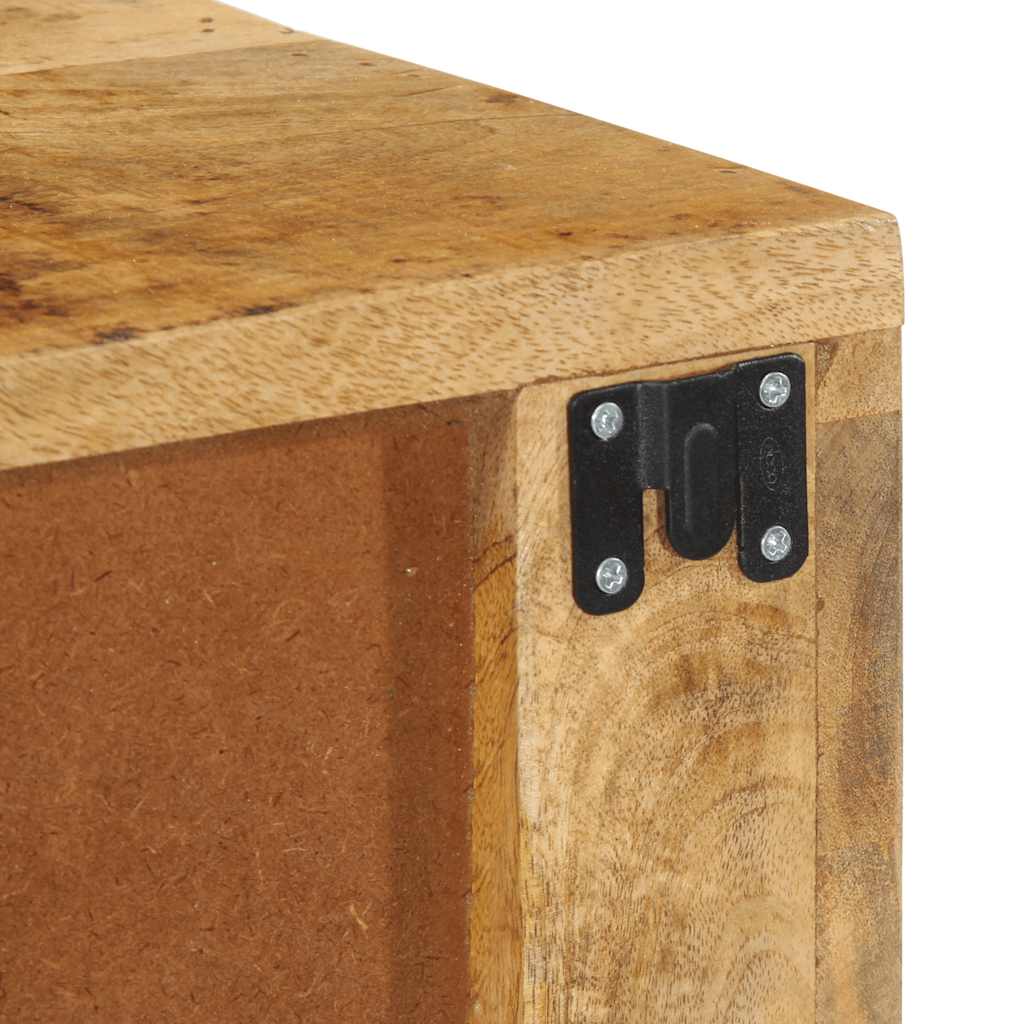 TV Wall Cabinet 80x30x19 Cm Rough Mango Wood