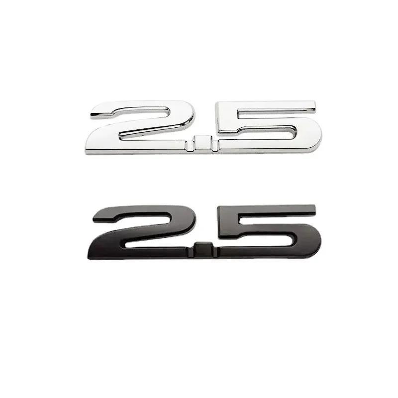 3D Metal 2.0 2.5 Letters Car Fender Emblem Rear Trunk Badge Sticker For Mazda 3 6 Axela CX5 CX7 MX5 Chrome Black Accessories