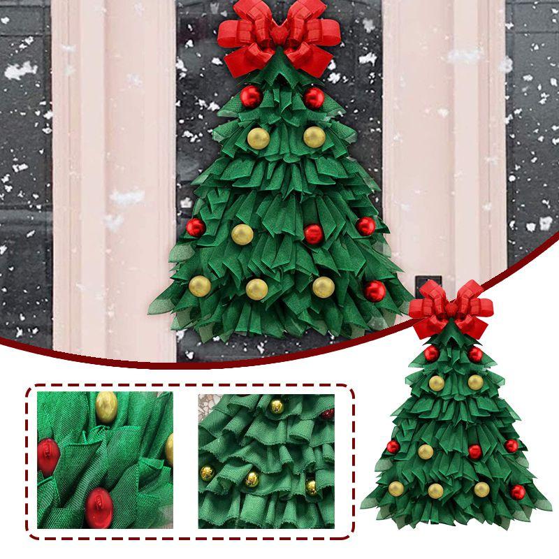 Exquisite Christmas Tree Wreath Farmhouse Ornament For Festive Home Decor