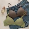 Seamless French - Style Front - Closure Bra for Women Push - Up Breathable Thin Wirefree Sweet Teenage Bra