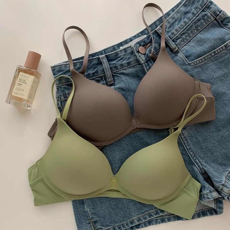 Seamless French - Style Front - Closure Bra for Women Push - Up Breathable Thin Wirefree Sweet Teenage Bra