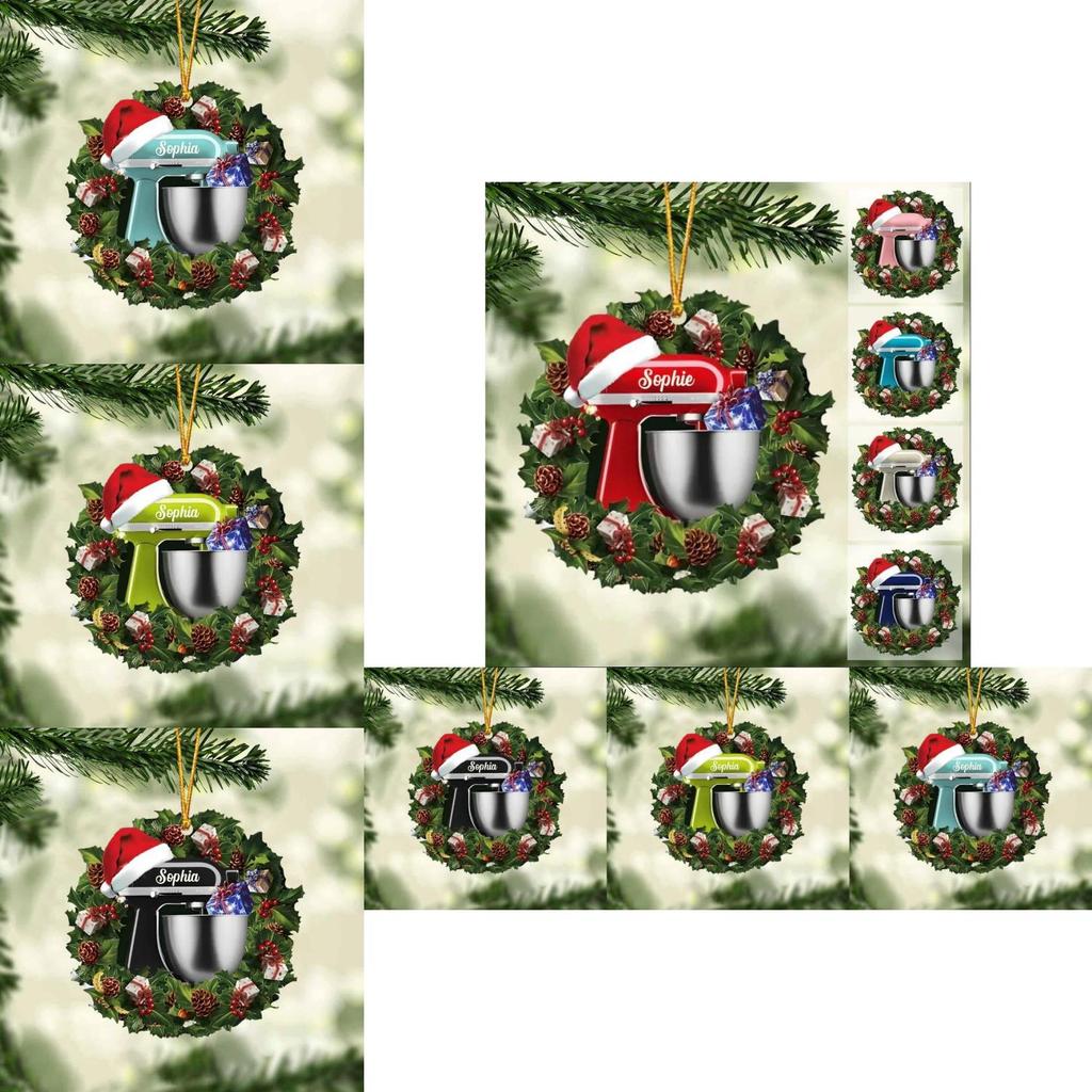 Wyjątkowy Akrylowy Urok Samochodzik Mikser do Pieczenia Stylowa Dekoracja Świąteczna Na Choinki