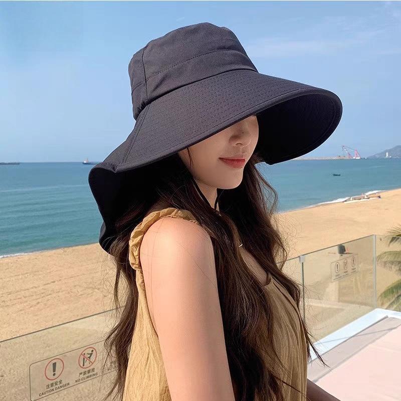 

1pc Women Sun Hat Anti Hiking Fishing Hats Wide Brim Foldable Summer Beach Hat with Neck Cover Outdoor Visor Caps