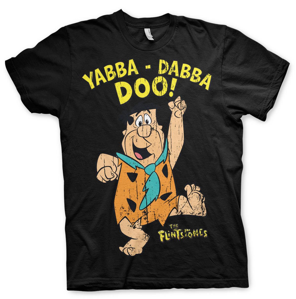 Officially Licensed The Flintstones Yabba-Dabba-Doo Men S T-Shirt S-5XL Sizes L