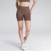 European and American seamless peach hip yoga shorts women's high waist hip lift sports leggings running fitness three-point pants