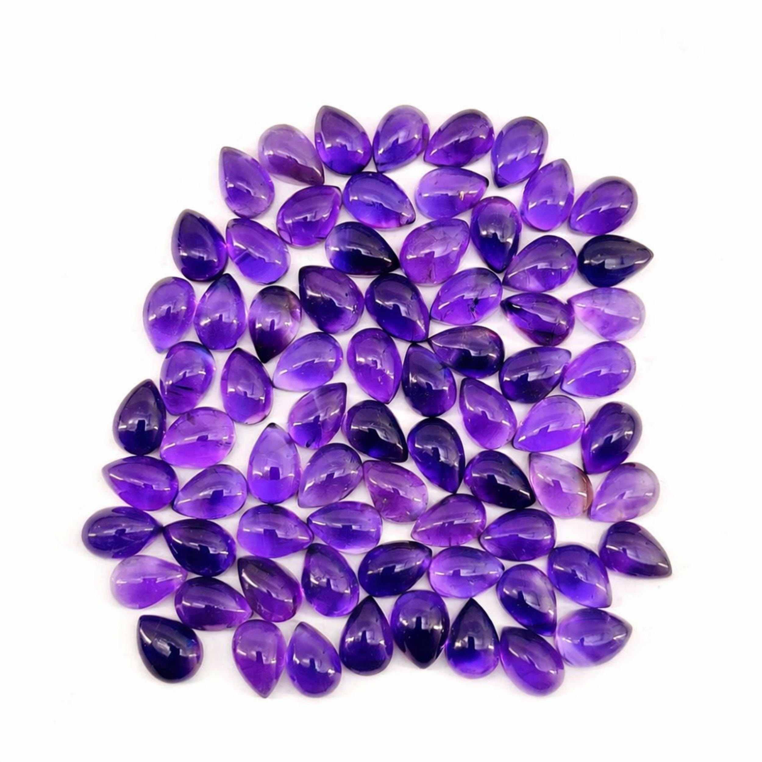 

Amethyst Pear Cabochon Lot 16x14mm – Purple Polished Gemstones for Jewelry Making Supplies 1 Piece фиолетовый