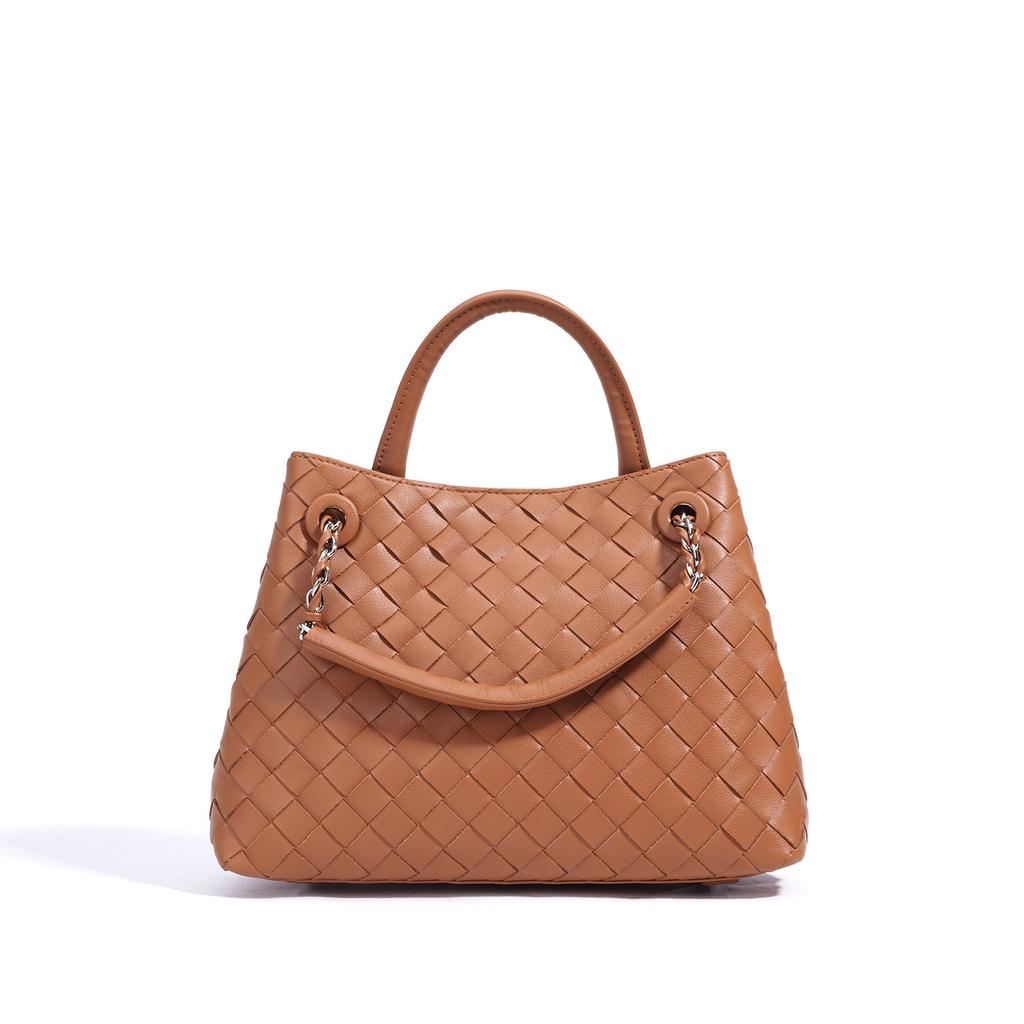 New Shoulder Bag Woven Bag Portable Large Capacity Leather Women's Bag Tote Bag