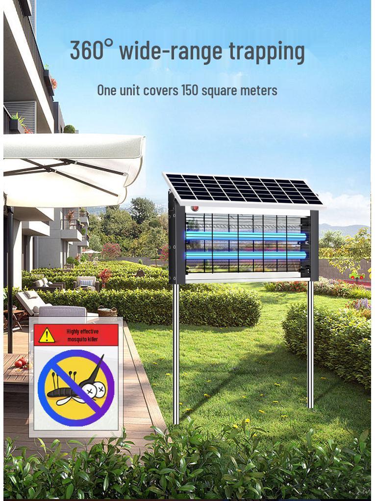 Solar Wasserdichte Mückenvernichtungslampe für den Außenbereich - Hochleistungs-Violettlicht