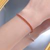Bracelet Tendance Rouge en Corde pour Femmes, Bijoux à Transfert Chanceux, Bracelet Manchette Design Créatif de Niche