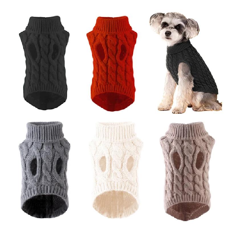 1PC Dog Clothes Comfortable Pet Knitted Sweaters Puppy Cat Clothes Cute Suitable for Petite Sizes Lovely Multicolor