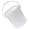 PRETYZOOM 2-Piece Reusable 5 Gallon Plastic Barrels, White, Kitchen Storage Containers, Handheld Buckets, Plastic Gallon Buckets, Small Buckets, Small