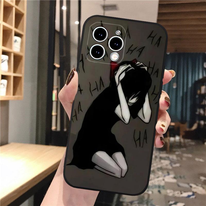 Phone Case Carcasa Funda For iPhone 17 Pro Max Air 16 15 14 13 Pro Max 15 16 Pro 15Plus Horror Anime Girl Case