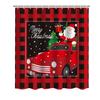 Merry Christmas /Santa Claus/Shower Curtains Holiday Farmhouse Home Fabric Bath Curtain Bathroom Decor/cow Print Blanket
