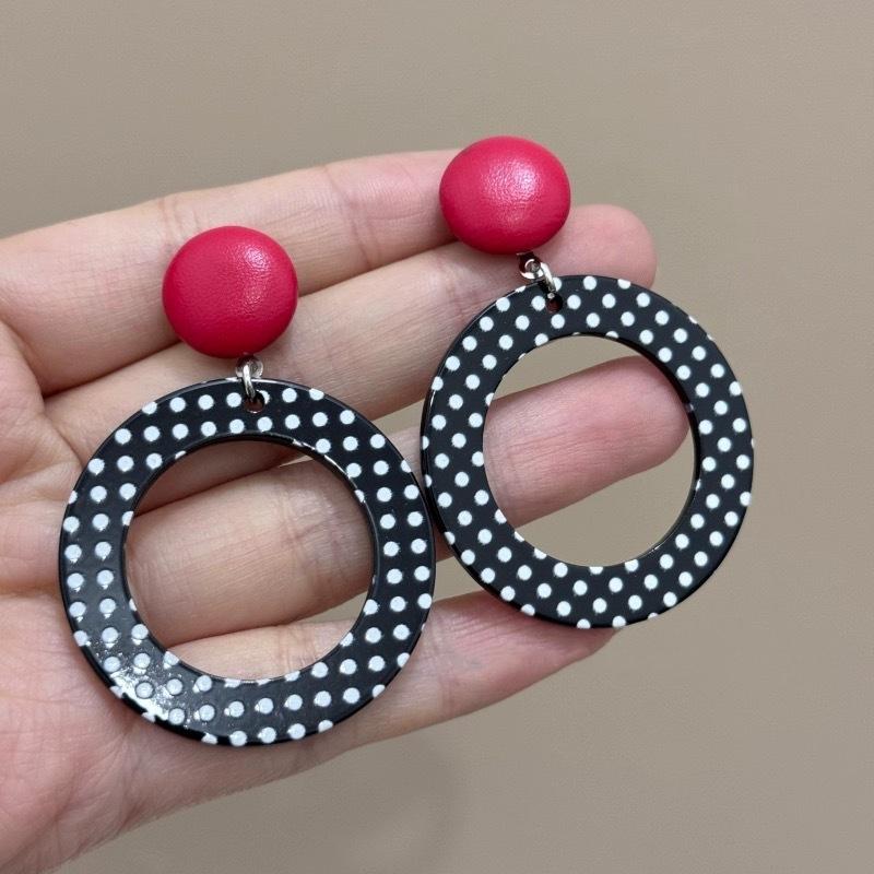 Adorables Boucles d'Oreilles Clips en Acrylique Fleur Pour Femmes Bohème Coréen Grand Géométrique Rond Carré Long Pendant Boucle d'Oreille Clip Bijoux