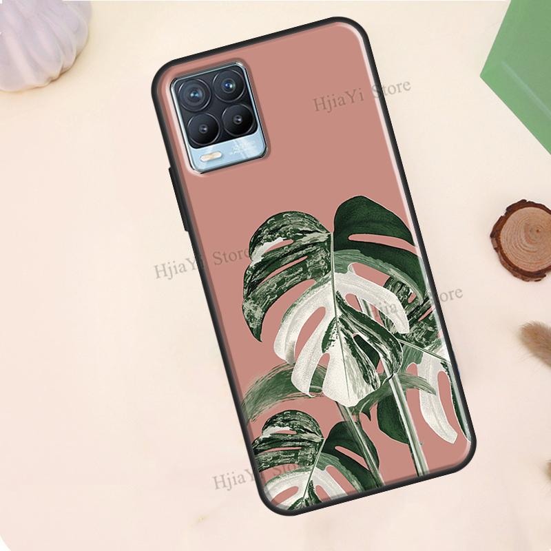 Leaves Monstera Green For Realme 10 Pro Plus C55 C35 C33 C31 C30 C21Y GT Neo 5 OnePlus 11 10T Nord CE 2 Lite Case