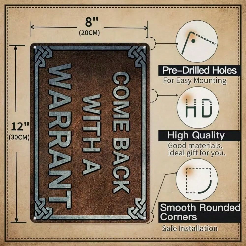 

Tin Sign Metal Wall Art Retro Decoration 20x30cm