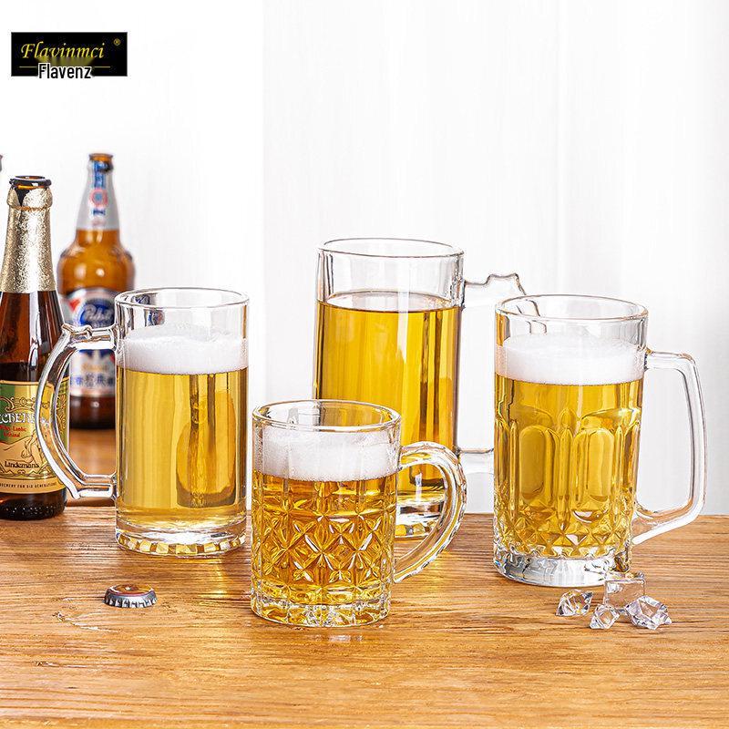Flavinmci Crystal Glass Beer Mug Set