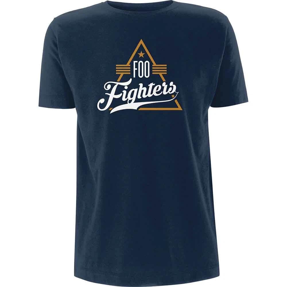 Rock Off Foo Fighters  Triangle  (Blue) T-Shirt (Large) S
