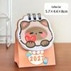 2026 Cute Cat Heart Desk Calendar with Check-in Record Ornament | Cartoon Bean Theme | High-Value Self-Discipline Small Calendar