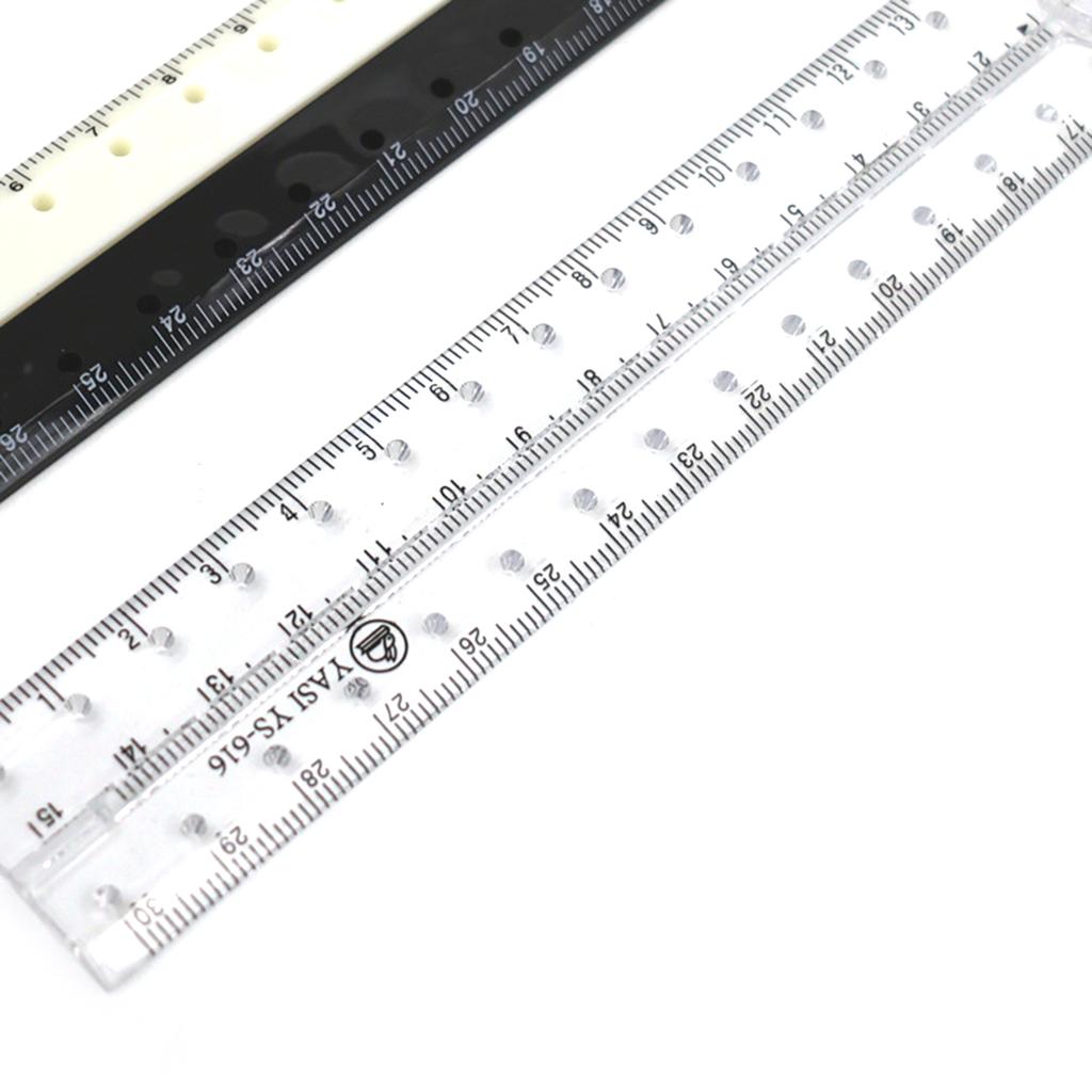 3Pcs/set Foldable Straight Ruler 30cm Geometry Ruler Flexible Ruler Clear Measuring Ruler Drawing Ruler Foldable Rulers