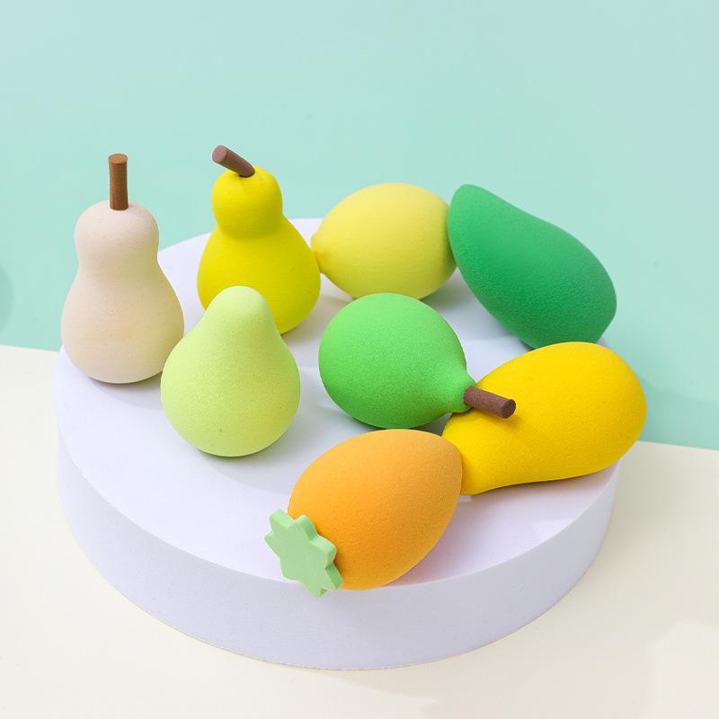 

8pcs Fruit Shaped Makeup Sponges: Cute Weird Extra Brushes - Foundation Applicator for Liquid Cream Powder - Facial Makeup Tools