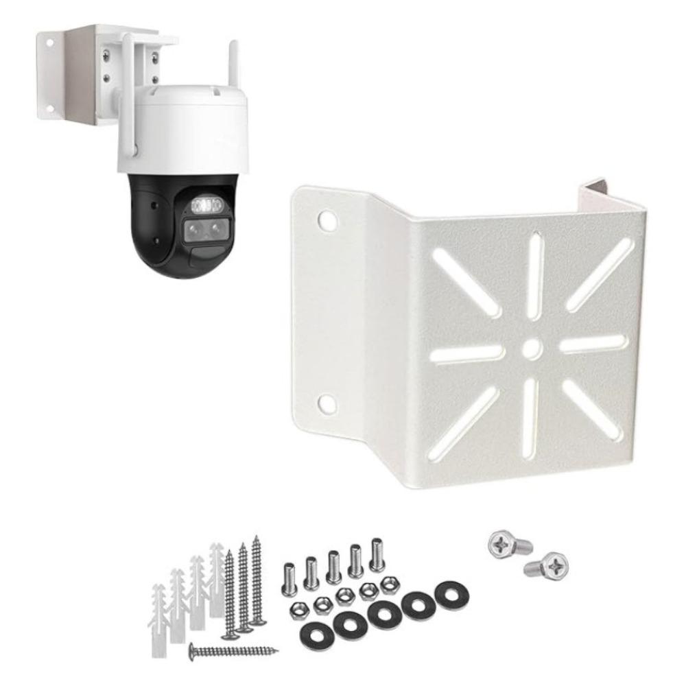 White Corner Mounting Bracket Pole Mount Holder  For CCTV LED Lamp Solar Panels Cameras