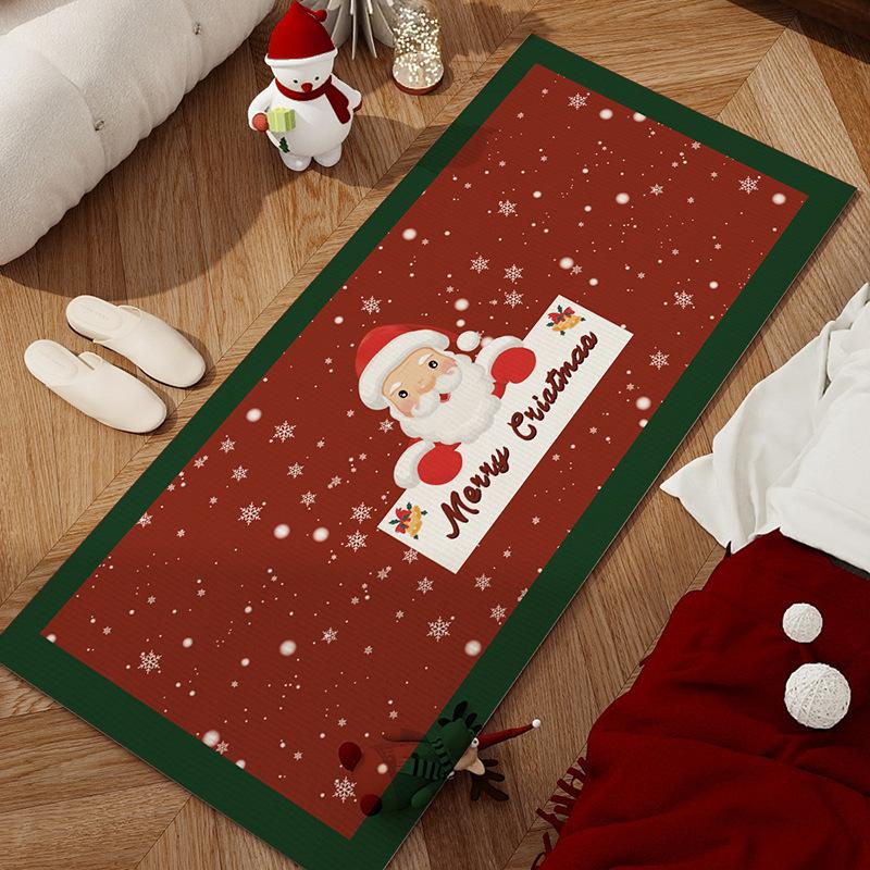 

Christmas Carpet Vintage Dirt-resistant Non-slip Living Room Bedroom Kid Room Doormat 2025 Entrance Floor Decor Mat Tapis Salon 40x120cm