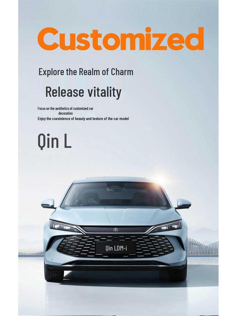 BYD Qin L D-MI Special Perforated Leather Full Surround Seat Cover - Breathable, All-Season Universal Cushion.