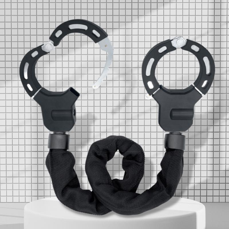 Motorcycle Reinforced Chain Lock Handcuff Lock with 3 Key for Scooter, Heavy Duty Electric Scooter Lock, Bicycles Lock