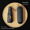 Compact Dual-Use Sun and Rain Umbrella with Black Glue Sunshade - Stylish Ladies' 5-Fold Capsule Design