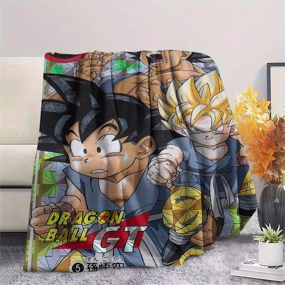 Dragon Ball character Print Flannel Blanket High quality Comfortable for All Seasons Home Decor Warmth and Comfort Perfect for Christmas Gifts