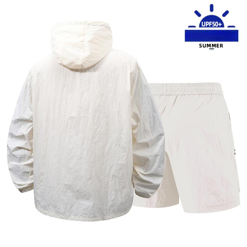 Hooded Sunscreen Set for Men Breathable and Quick Drying Outdoor Sports Fishing Sunscreen Clothing Couples
