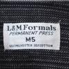 L&M FORMALS 70s vintage Striped Pattern Long sleeve Two-tone Pleated Dress shirt Men's Used