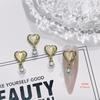 Retro Luxury DIY Rhinestone Heart Nail Accessories - Zircon Manicure Jewelry