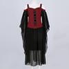 Women's Fashion Halloween Performance Costume Vintage Gothic Colour Patchwork Dresses