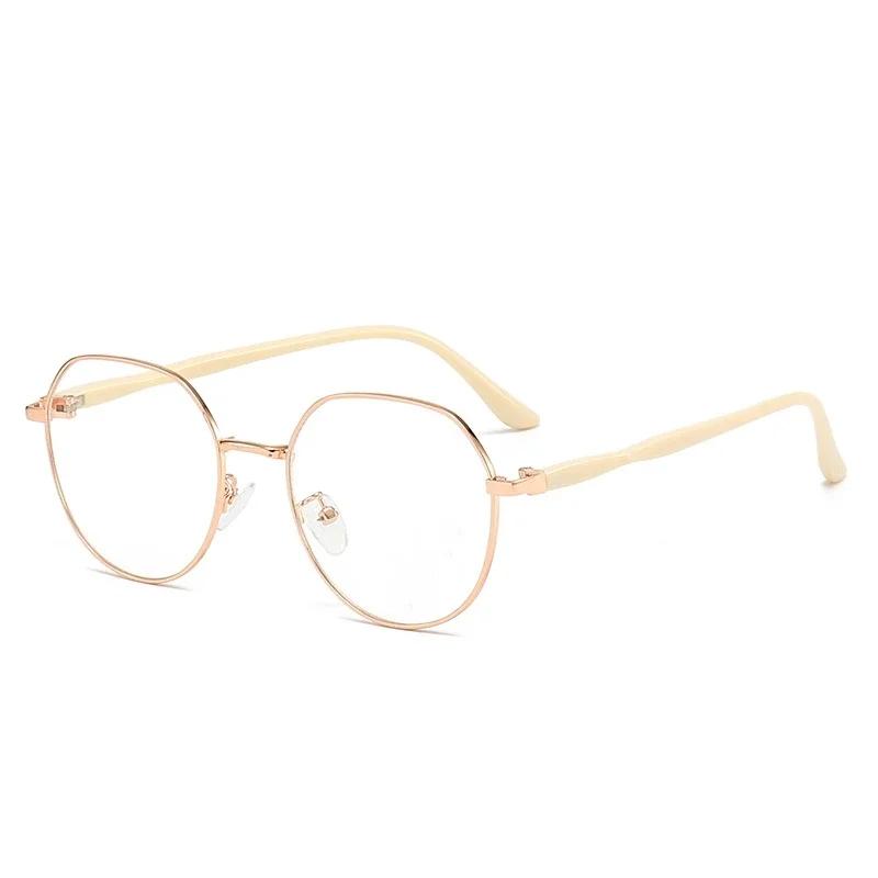 Hd Fashion Convenient Metal Large Frame Reading Glasses Ladies Distance And Near Dual-Use Anti-Blue Light Presbyopia Glasses