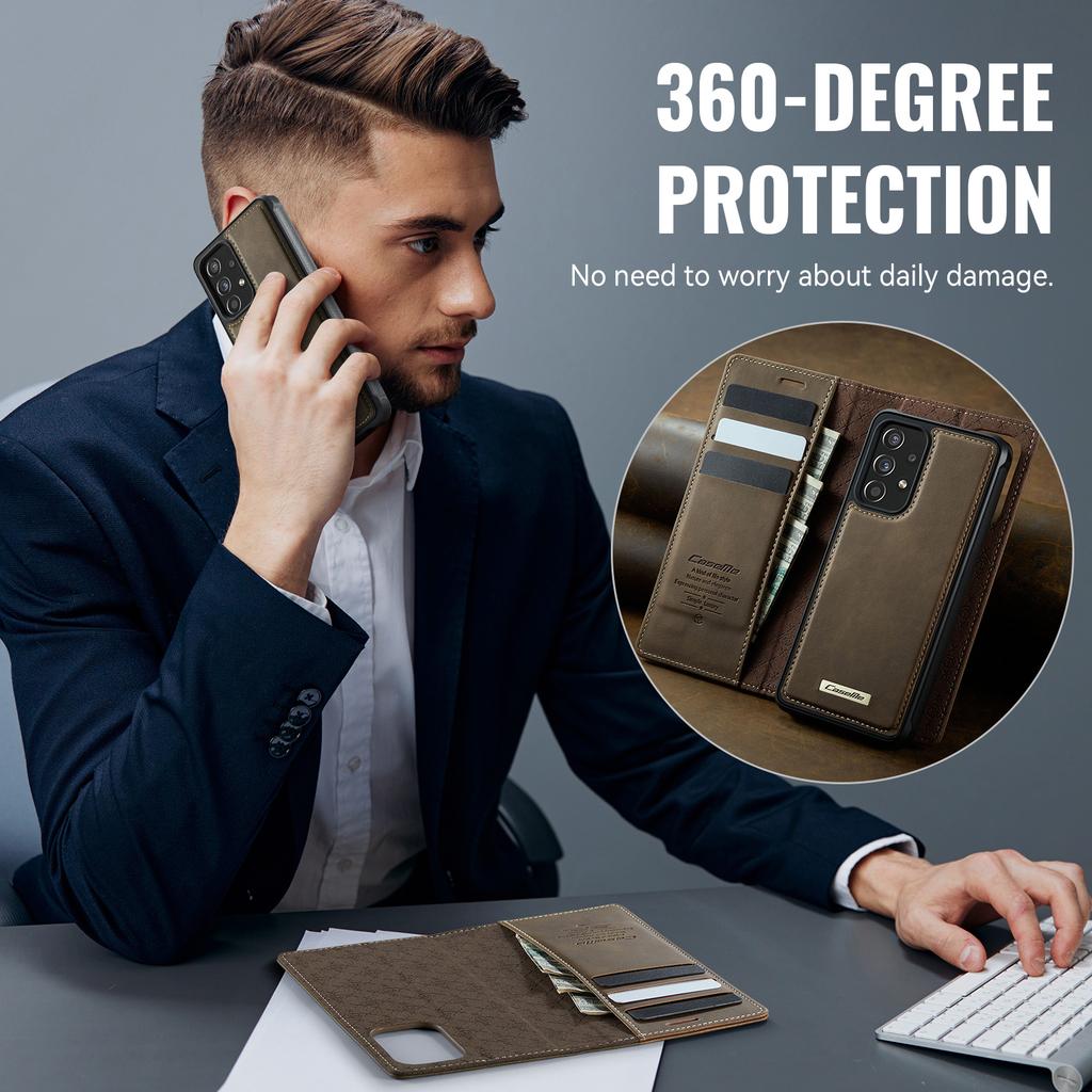 For Samsung Galaxy A52s 5G/Galaxy A52 5G Magnetic Case RFID Blocking Detachable Wallet Leather Phone Cover