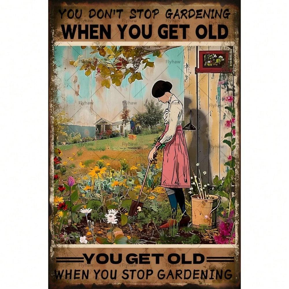 

Farm Fresh Fruits Vegetables 8x12 Metal Poster Wall Decor Retro Kitchen Art