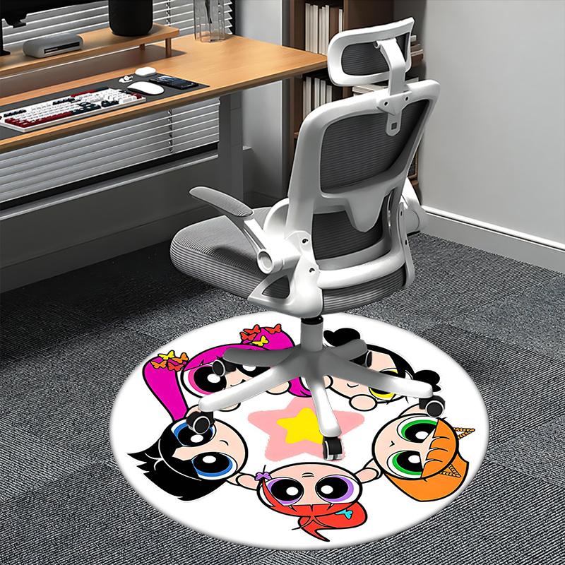 

Powerpuff Girls Chair mat Round Rug Office carpet, Non slip, Suitable for Living Rooms, Bedrooms,Decor1205771a 80cm by 80cm