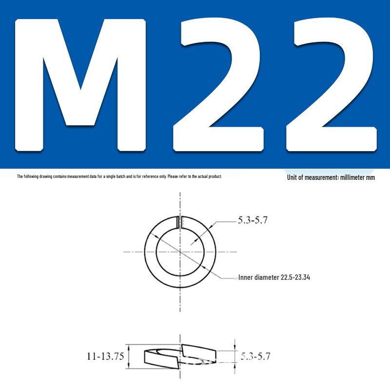 304 Stainless Steel GB93 Spring Elastic Washer M1.6-M16