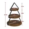 3 Tier Large Tiered Serving Tray Large Capacity Wood Cupcakes Tower Dessert Display Shelves for Wedding/Farmhouse/Kitchen Decor