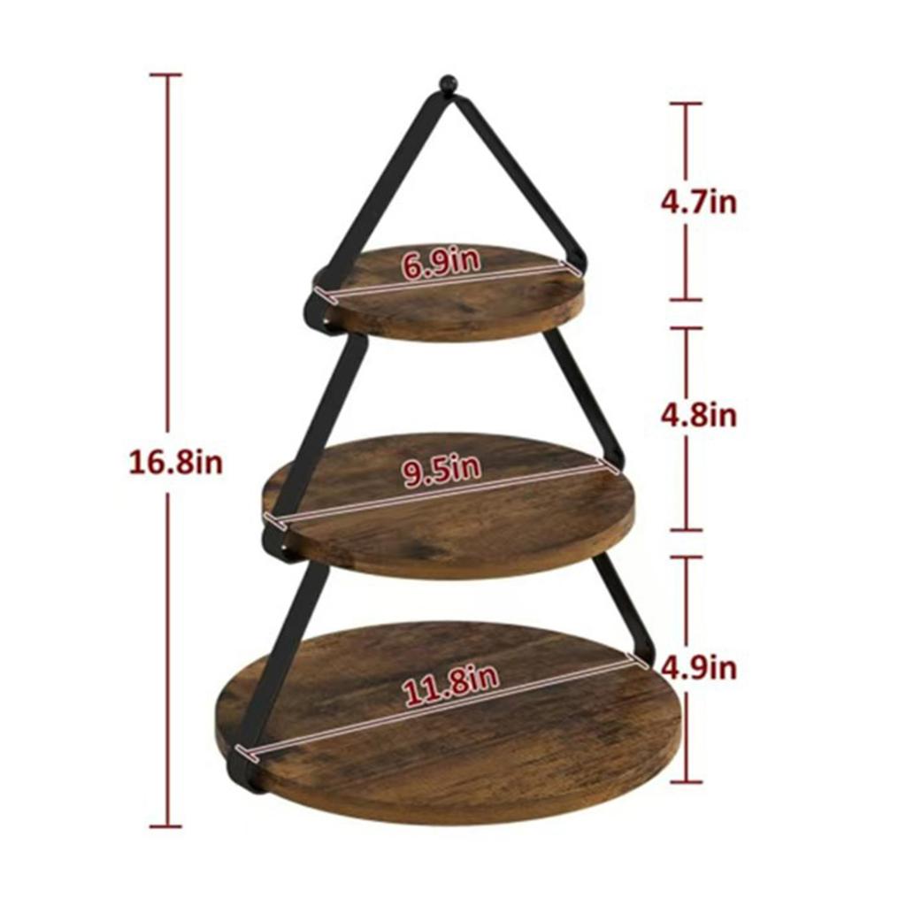 3 Tier Large Tiered Serving Tray Large Capacity Wood Cupcakes Tower Dessert Display Shelves for Wedding/Farmhouse/Kitchen Decor