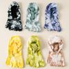 Women Five Toe Socks Women Backless Breathable Bandage Tie-dye Pilates Socks Silicone Non-slip Indoor Workout Dance Yoga Socks