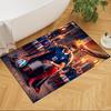 Mbappe Neon Poster Area Rug Perfect for Bedrooms Kitchen Hallway Dining Room Anti-slip Rug Anime Office Decor Wedding Party Gift