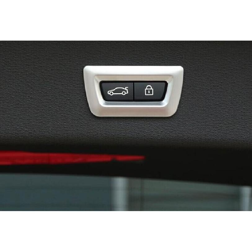 Inner Tailgate Matte Silver Rear Door Switch 2016-22 Cover Trim For BMW 7 Series
