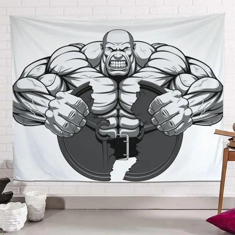 Свирепые животные акула-носорог собака гобелен мачо фон ткань фитнес гостиная спальня — фото 9