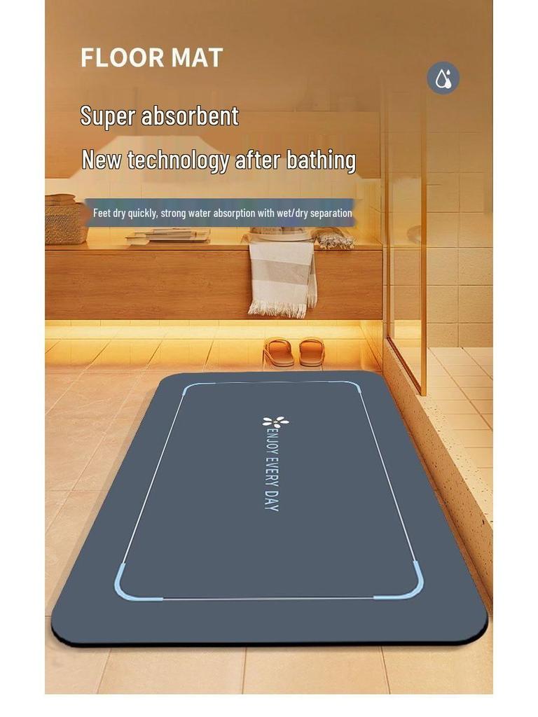 High-Grade Non-Slip Quick-Dry Diatomaceous Earth Bath Mat